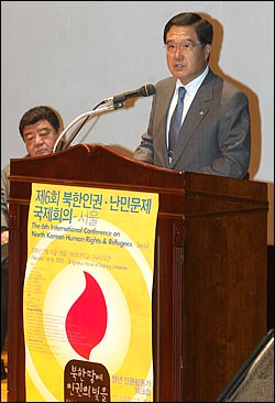 환영사를 하고 있는 방상훈 조선일보 사장. 